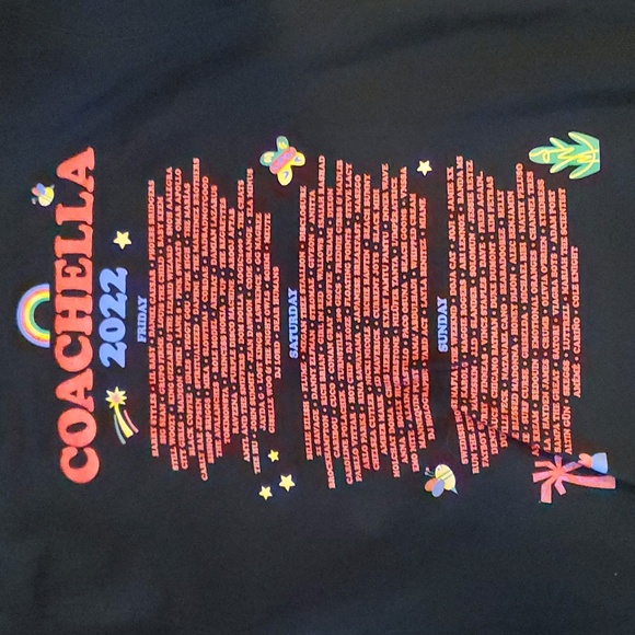 Coachella 2022 Official Lineup Hoodie Sweatshirt - Small Unisex - Picture 13 of 16